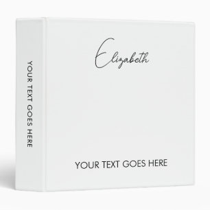 Add Logo Text Here Handwritten Name Template 3 Ring Binder