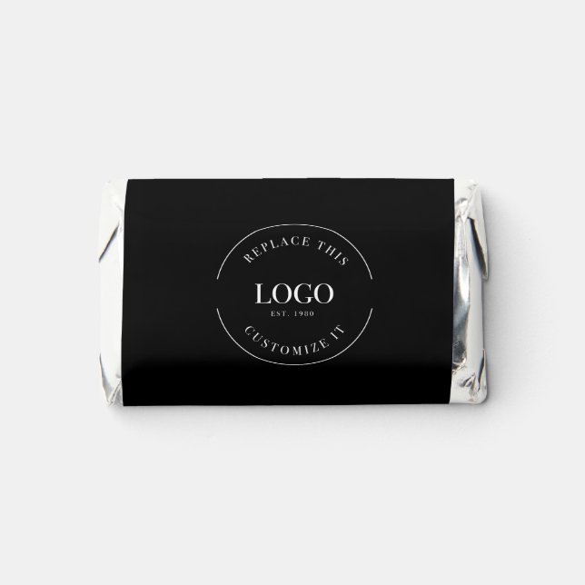 Add logo text here template simple black favor (Front)