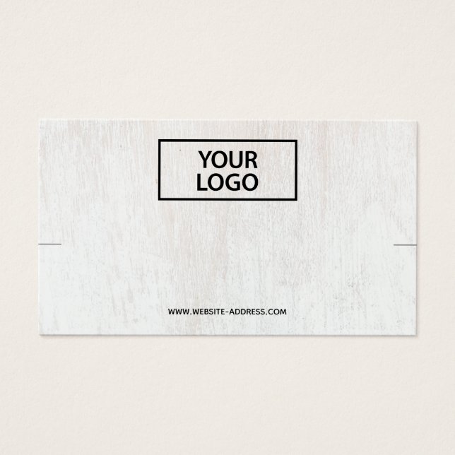  Add Logo Weathered White Wood  Bracelet Display (Front)