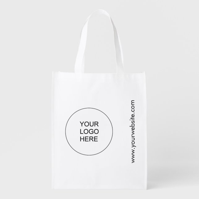 Add Logo Website Address Template Promotional Grocery Bag (Front)