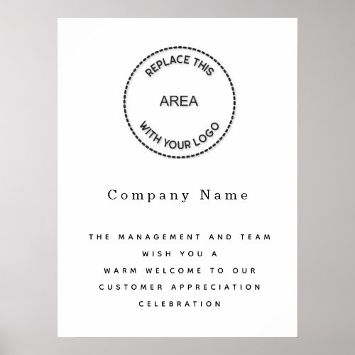 Add Logo Welcome to Customer Appreciation Sign