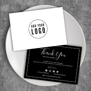 Add Logo White Border Editable Color Thank You
