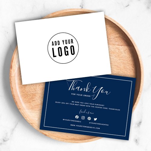 Add Logo White Border Editable Color Thank You