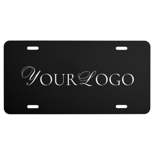 Add Long Thin Horizontal Business Company Logo License Plate (Front)