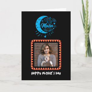 Add Mom's Photo – Modern Black Custom Mother’s Day Card