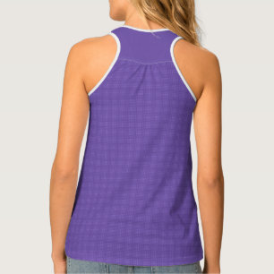 Add Monogram Initial Name Text Womens Blue Purple Tank Top