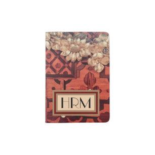 ADD Monogram,  INLAID WOOD & GOLD GILDED image Passport Holder