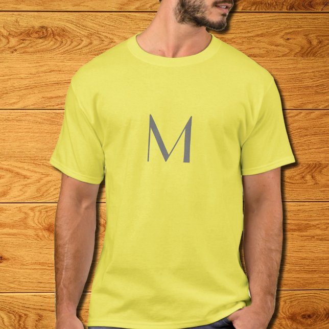   add monogram -  yellow T-Shirt (Creator Uploaded)