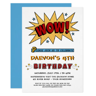 4th birthday invitations zazzle