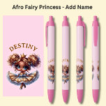 Add Name, Afro Fairy Princess Dancing on Pink Pen<br><div class="desc">Add the Name,    Change to your own details. See my store for lots more great Pens</div>