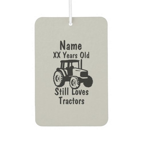 Add Name Age Personalized Tractor Birthday Air Freshener