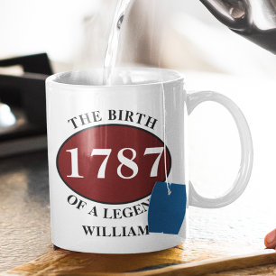 Add Name and Year Birthday Coffee Mug