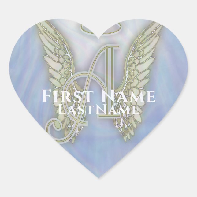 Add Name Angel Memorial Sticker (Front)