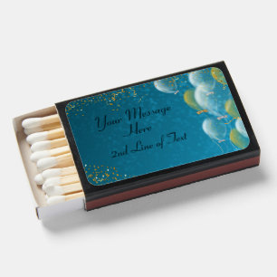 Add Name Any Text Words Blue Balloons Matchboxes