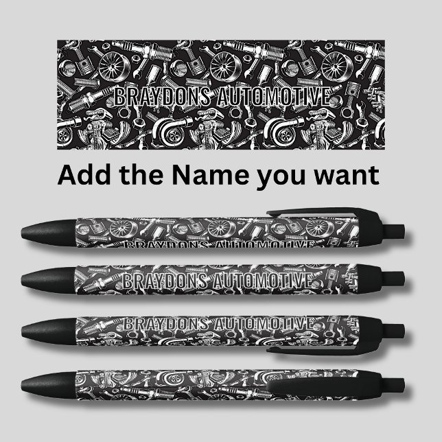  Add Name, Auto Car Parts, Mechanic Company Pen (Creator Uploaded)