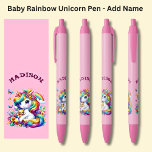 Add Name, Baby Rainbow Unicorn on Pink Pen<br><div class="desc">Add the Name,    Change to your own details. See my store for lots more great Pens</div>