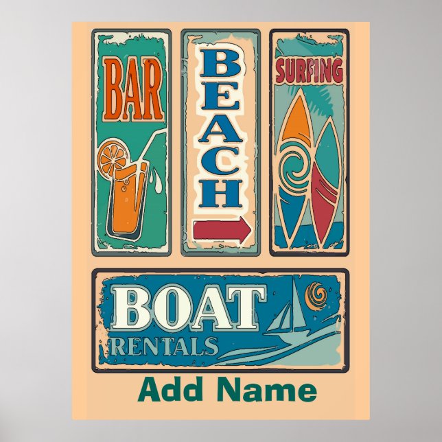 Add Name Beach Signs (Front)