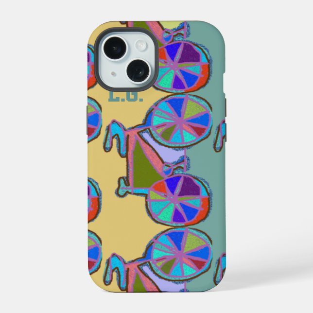 Add Name Bikes Colorful pattern Iphone Case (Back)