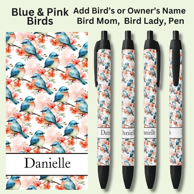 Add Name, Blue & Pink Birds Pen (Creator Uploaded)