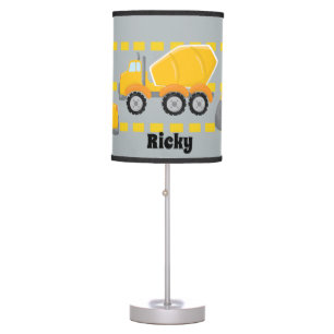 add name boys construction decor lamp