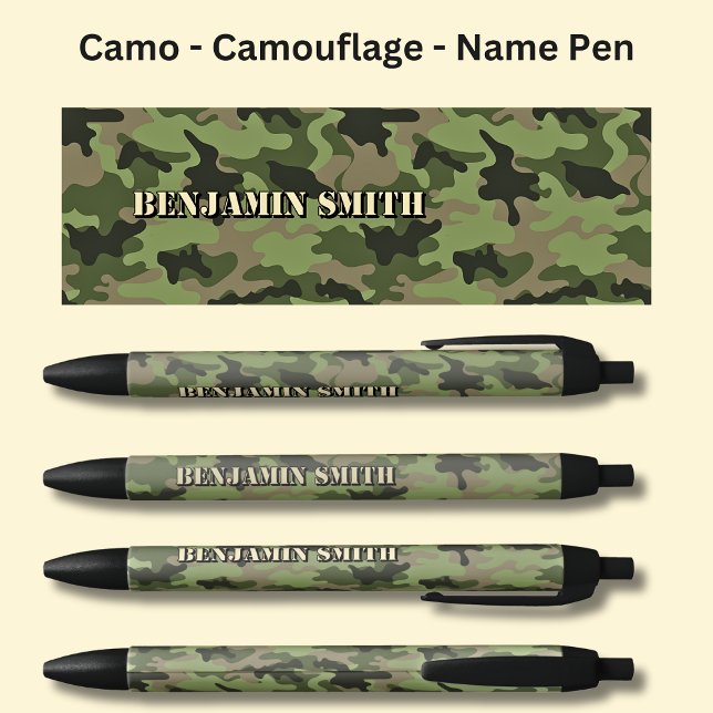 Add Name, Camo Brown Olive Green  Pen (Creator Uploaded)