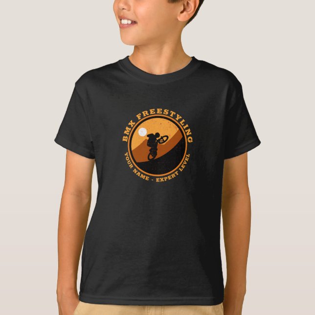 Add Name Change ALL Text BMX Freestyling Expert    T-Shirt (Front)