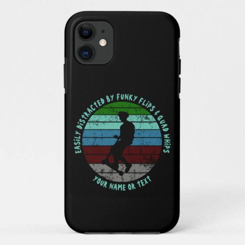 Add Name Change ALL Text Easily Distracted Scooter iPhone 11 Case