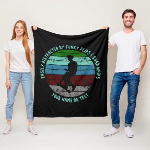 Add Name Change ALL Text Easily Distracted Scooter Fleece Blanket