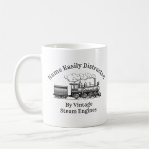 Add Name Change ALL Text Easily Distracted Steam   Coffee Mug