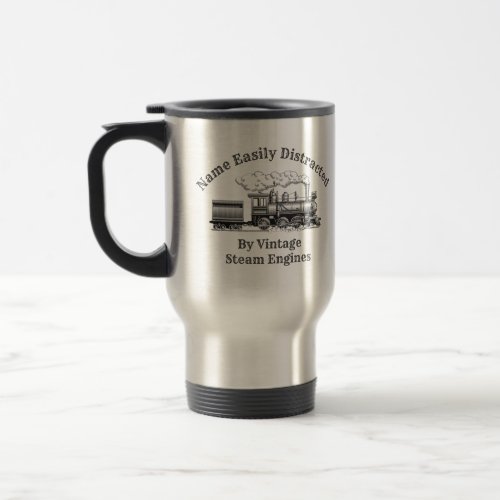 Add Name Change ALL Text Easily Distracted Steam   Travel Mug