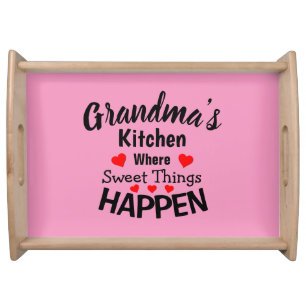 Add Name Change ALL Text Grandmas Kitchen Sweet Serving Tray