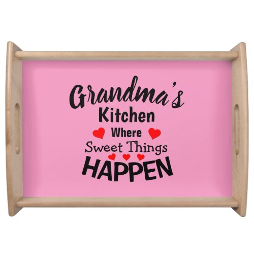 Add Name Change ALL Text Grandmas Kitchen Sweet    Serving Tray