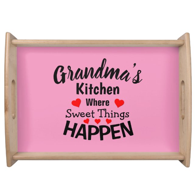 Add Name Change ALL Text Grandmas Kitchen Sweet    Serving Tray (Front)