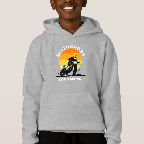 Add Name Change ALL Text Motocross Motorcycle      Hoodie