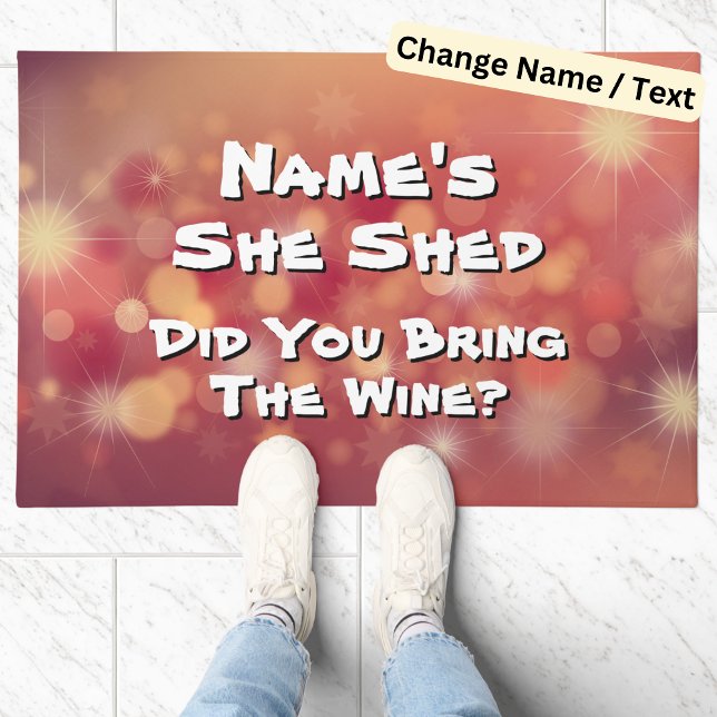 Add Name Change All Text She Shed Front Door Mat (Creator Uploaded)