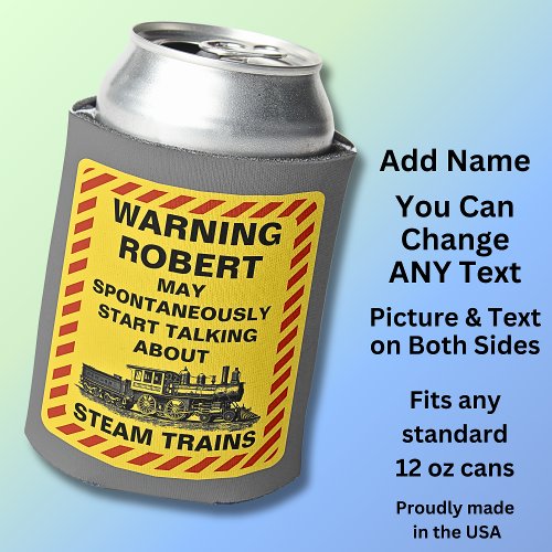 Add Name Change ALL TEXT Warning Talking Trains  Can Cooler