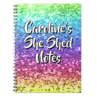 Add Name Change Any Text She Shed Sparkle Rainbow 