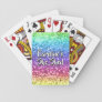 Add Name Change Any Text She Shed Sparkle Rainbow  Playing Cards