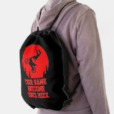 Add Your Name on Red Yellow Diesel Drawstring Bag | Zazzle