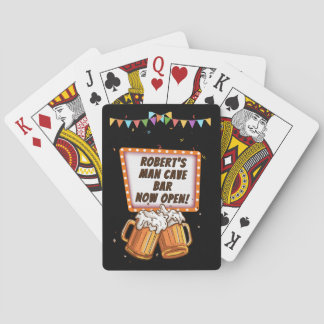Add Name Change Text Man Cave Bar Beer Poker Cards
