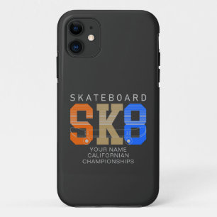 Add Name Change Text SK8 Skateboard Championship iPhone 11 Case