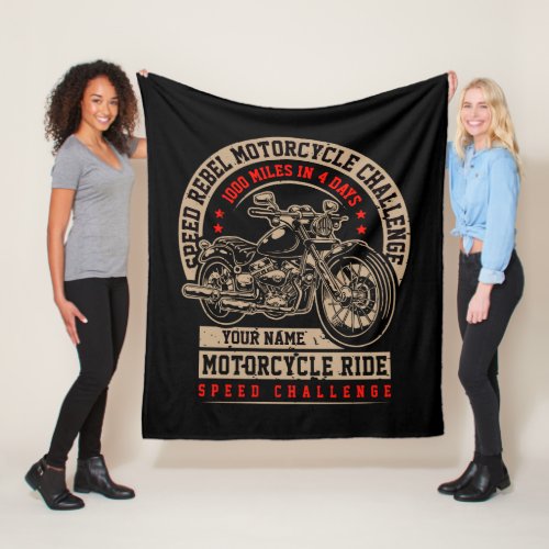 Add Name Change Text Speed Rebel Challenge Trip    Fleece Blanket