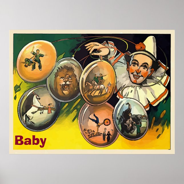 Add Name Clown Acts Vintage Sign (Front)