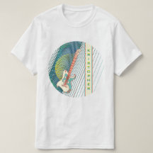 Add Name Cool Modern White & Teal Electric Guitar