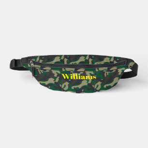 Add Name   Custom Army Green Military Camouflage   Fanny Pack