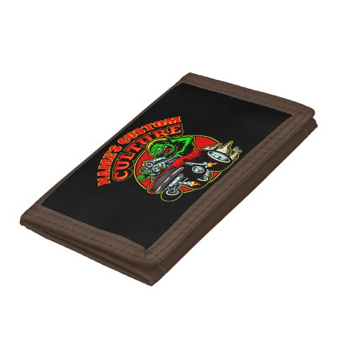 Add NAME Custom Culture Hot Rod Classic Muscle Car Trifold Wallet