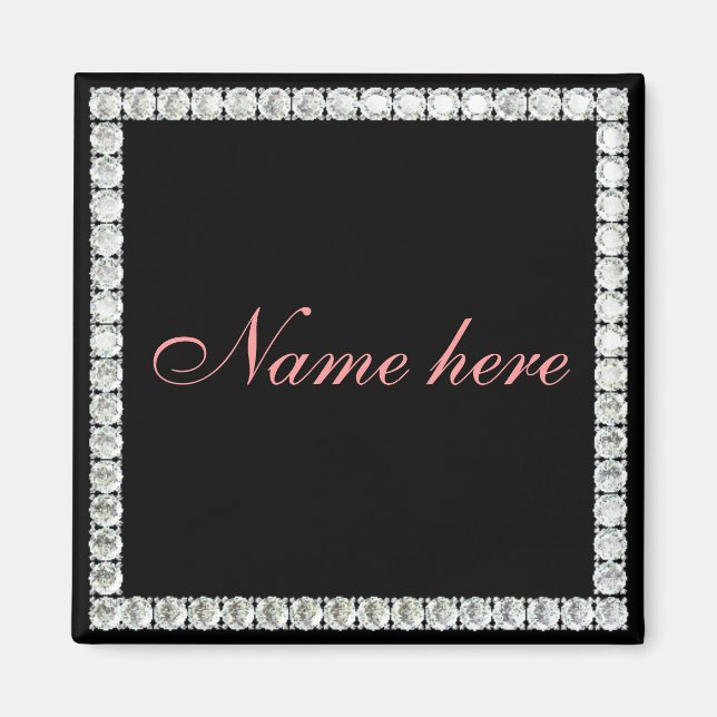 Add name-customizable diamond magnet (Front)