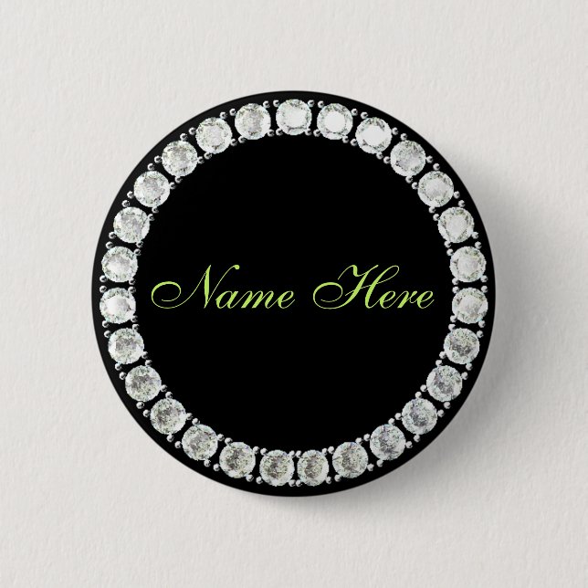 Add name-customizable diamond pinback button (Front)