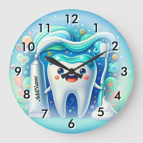 Add Name Dental  Large Clock