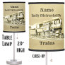 Add Name Easily Distracted By Vintage Steam Train Table Lamp